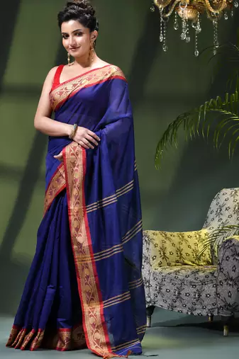 Women's pure cotton silk saree prema design party wear linen handloom fancy cotton saree