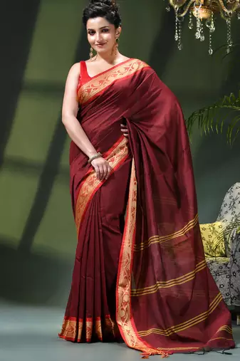 Women's pure cotton silk saree prema design party wear linen handloom fancy cotton saree