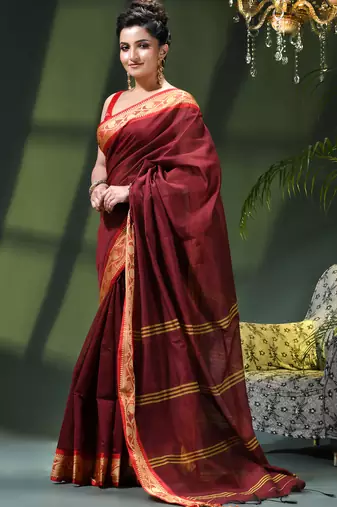 Women's pure cotton silk saree prema design party wear linen handloom fancy cotton saree
