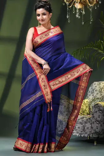 Women's pure cotton silk saree prema design party wear linen handloom fancy cotton saree