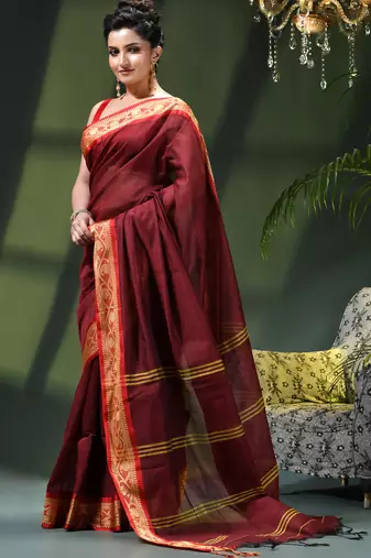 Women's pure cotton silk saree prema design party wear linen handloom fancy cotton saree
