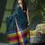 Women's pure cotton chettinad linen silk saree rainbow design daily wear fancy wedding cotton saree