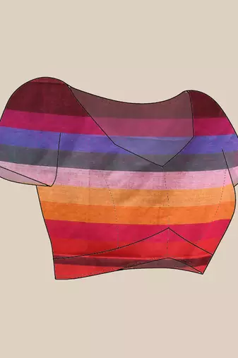 Women's pure cotton chettinad linen silk saree rainbow design daily wear fancy wedding cotton saree