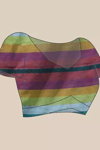 Women's pure cotton chettinad linen silk saree rainbow design daily wear fancy wedding cotton saree