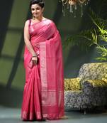 Women`s kanjivaram silk party wear trendy zari work kanak design kora tissue banarasi saree for women