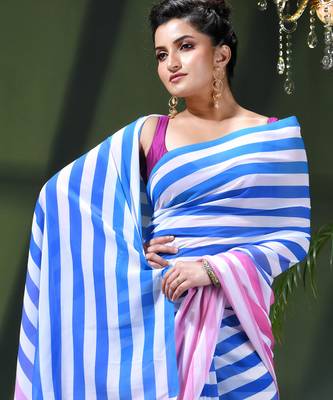 Chiffon georgette chandni design farewell party wear saree for women 5