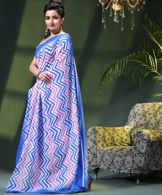 Georgette chiffon saree latest wedding rekhamaya printed cotton chiffon saree for women 3