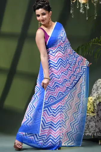 Georgette chiffon saree latest wedding rekhamaya printed cotton chiffon saree for women