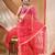 Women's printed organza sari trending rose leaf design fancy wedding saree for women