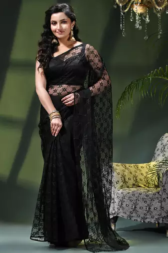 Fancy net sequin soft net saree party wear chiffon wedding silk georgette heavy design farewell saree for women