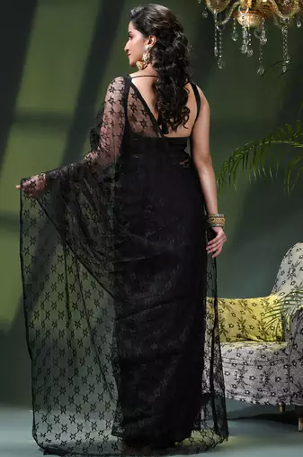 Fancy net sequin soft net saree party wear chiffon wedding silk georgette heavy design farewell saree for women