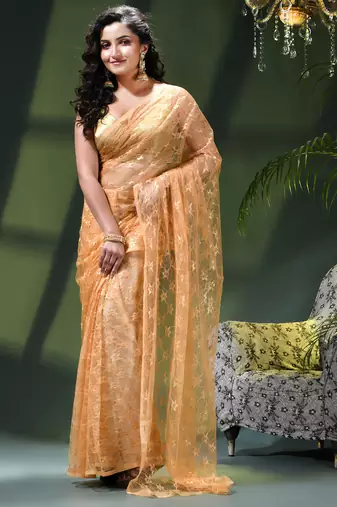 Fancy net sequin soft net saree party wear chiffon wedding silk georgette heavy design farewell saree for women