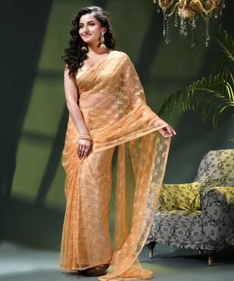 Fancy net sequin soft net saree party wear chiffon wedding silk georgette heavy design farewell saree for women 2