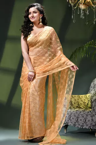 Fancy net sequin soft net saree party wear chiffon wedding silk georgette heavy design farewell saree for women