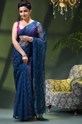 Fancy net sequin soft net saree party wear chiffon wedding silk georgette heavy design farewell saree for women