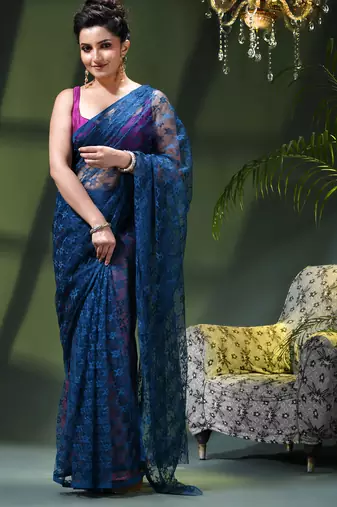 Fancy net sequin soft net saree party wear chiffon wedding silk georgette heavy design farewell saree for women