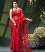 Fancy net sequin soft net saree party wear chiffon wedding silk georgette heavy design farewell saree for women