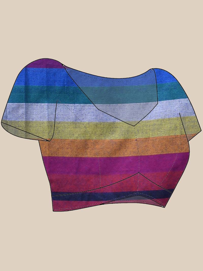 Women's pure cotton chettinad linen silk saree rainbow design daily wear fancy wedding cotton saree