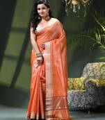 Kanjivaram silk saree trendy kora tissue desinge organza swarnika zari banarasi saree for women