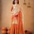 Orange Pure Tissue Cotton Handloom South Indian Style Saree with Unstitched Blouse Piece