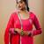 Fuchsia georgette embroidered kurta sets