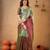 Green Pure Tissue Cotton Handloom South Indian Style Saree with Unstitched Blouse Piece