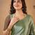 Green Pure Tissue Cotton Handloom South Indian Style Saree with Unstitched Blouse Piece