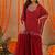 Kimaya red kaftan sharara set