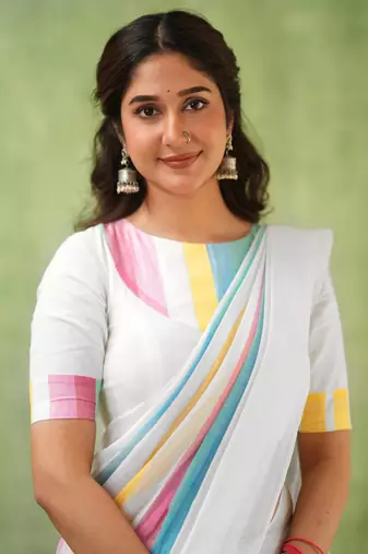 White Pure Tissue Cotton Handloom South Indian Style Saree with Unstitched Blouse Piece 