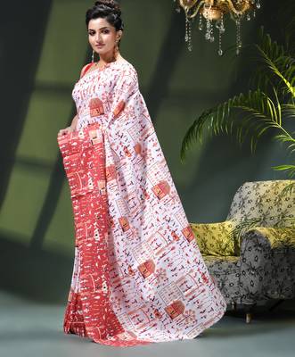 Women's kalamkari silk sarees fancy satin party wear printed kalamkari soft saree for women 2