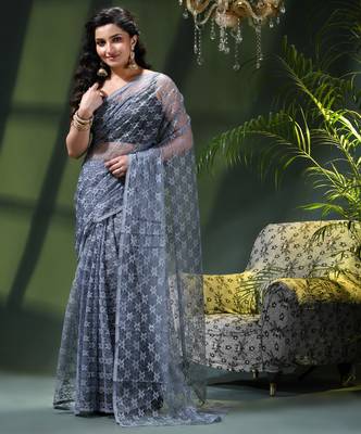 Fancy net sequin soft net saree party wear chiffon wedding silk georgette heavy design farewell saree for women 2