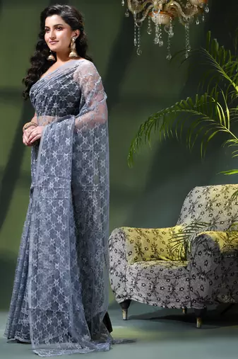 Fancy net sequin soft net saree party wear chiffon wedding silk georgette heavy design farewell saree for women