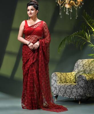 Fancy net sequin soft net saree party wear chiffon wedding silk georgette heavy design farewell saree for women 2