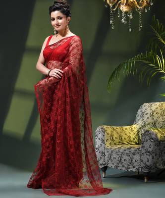 Fancy net sequin soft net saree party wear chiffon wedding silk georgette heavy design farewell saree for women 3