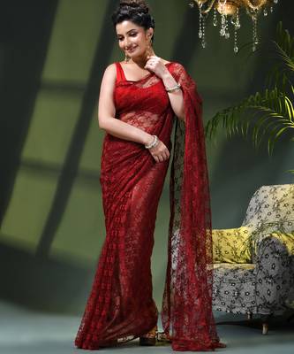 Fancy net sequin soft net saree party wear chiffon wedding silk georgette heavy design farewell saree for women 5