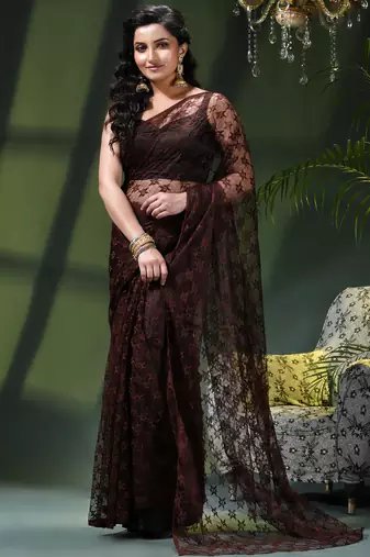 Fancy net sequin soft net saree party wear chiffon wedding silk georgette heavy design farewell saree for women