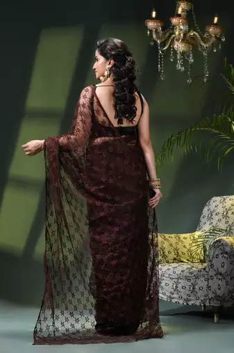 Fancy net sequin soft net saree party wear chiffon wedding silk georgette heavy design farewell saree for women
