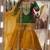 Dark green & mustard yellow sharara set