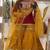 Dark red & mustard yellow sharara set