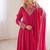 Dark rani pink flared anarkali suit