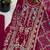 Crimson embroidered salwar suit