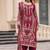 Crimson embroidered salwar suit