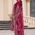 Crimson embroidered salwar suit