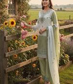 Light green garden party suit