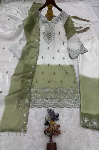 Light green garden party suit