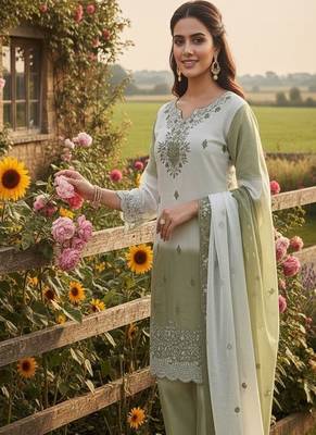 Light green garden party suit 3