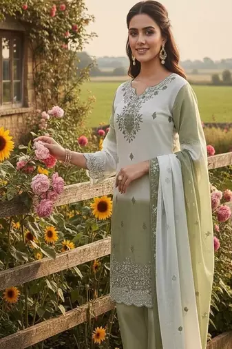 Light green garden party suit