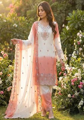 Light peach garden party suit 3