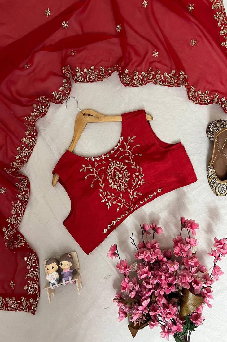 Hot-Red designer festive suit