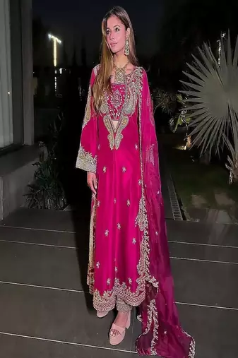 Rani- pink embroidered suit